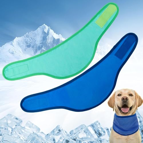 Kühlhalstücher für Hunde, verstellbare Passform, sofortige Kühlung, Eisschal für Sommer, Outdoor, Eishalskühler, verhindert Sonnenstich für kleine, mittelgroße und große Rassen, Blau und Marineblau Kühlhalstücher für Hunde, verstellbare Passform, sofortige Kühlung, Eisschal für Sommer, Outdoor, Eishalskühler, verhindert Sonnenstich für kleine, mittelgroße und große Rassen, Blau und Marineblau von YEHOOM