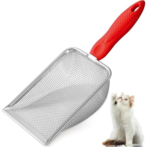 YEHOOM Katzenstreuschaufel, Sieb aus Aluminiumlegierung, Kätzchen-Metall-Kotenheber, langlebig, strapazierfähig, für Katzentoilette YEHOOM Katzenstreuschaufel, Sieb aus Aluminiumlegierung, Kätzchen-Metall-Kotenheber, langlebig, strapazierfähig, für Katzentoilette von YEHOOM
