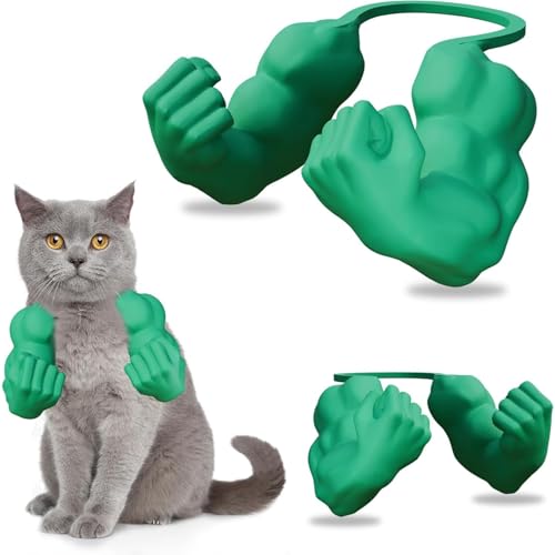 YEHOOM Kreative Katzen-Muskelarme, 3D-gedruckter starker Arm für Katzen, Geburtstagsparty und Halloween, Cosplay, für Kätzchen, Katze, Geburtstagsparty, Zubehör, Halloween-Kostüm-Zubehör (grün) YEHOOM Kreative Katzen-Muskelarme, 3D-gedruckter starker Arm für Katzen, Geburtstagsparty und Halloween, Cosplay, für Kätzchen, Katze, Geburtstagsparty, Zubehör, Halloween-Kostüm-Zubehör (grün) von YEHOOM
