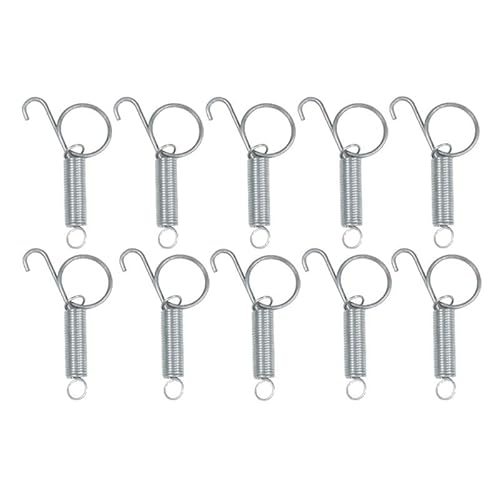 10 Packungen elastische Metallkäfig-Türfederhaken für Kaninchenkäfig, groß von YEJBBUC