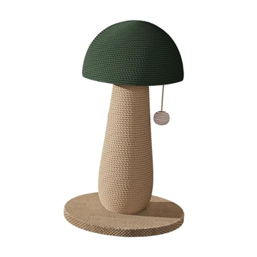 Kratzbaum Katze Interaktives Spielzeug mit Ball Grind Kralle Sisal Kratzbaum Pilz von YEJBBUC