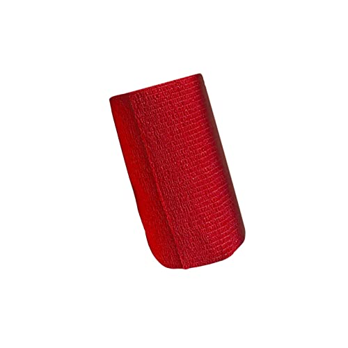 YEJBBUC Vet Wrap 10 cm breit, nicht gewebt, elastisch, selbstklebend, für Hunde, Haustierknöchel, Rot, 10 cm x 4,5 m von YEJBBUC
