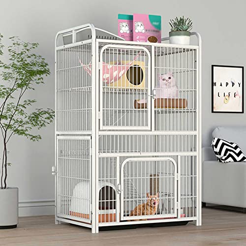 YEKIM Katzenkäfig, groß, DIY-Katzengehege, 3-stöckige Meerschweinchenkäfige mit Türen und Leitern, Kleintierzaun, springsichere Kätzchenkiste, Haustierkäfige für den Innenbereich – für Katzen, Has YEKIM Katzenkäfig, groß, DIY-Katzengehege, 3-stöckige Meerschweinchenkäfige mit Türen und Leitern, Kleintierzaun, springsichere Kätzchenkiste, Haustierkäfige für den Innenbereich – für Katzen, Has von YEKIM