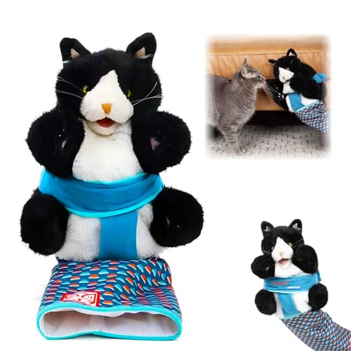 YELKOEYN Cat Puppet Wrestler, Interactive Cat Wrestling Toy Puppet, Wrestling Toy Doll for Pet Bored Training and Exercise Haustierprodukt von YELKOEYN