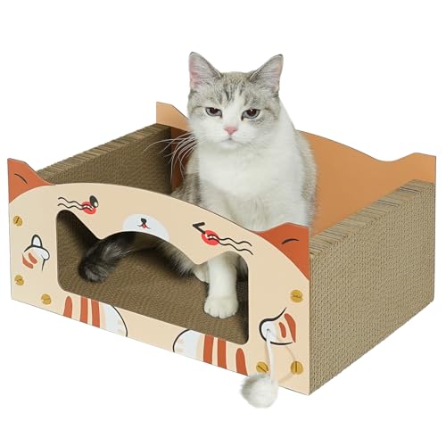 YEMOO Große robuste Kratzbox aus Karton und Katzenbett mit nachfüllbarer Kratzunterlage – perfekt für Indoor-Katzen – gemütlich und langlebig YEMOO Große robuste Kratzbox aus Karton und Katzenbett mit nachfüllbarer Kratzunterlage – perfekt für Indoor-Katzen – gemütlich und langlebig von YEMOO