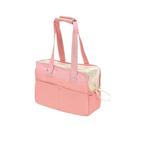 Tragetasche für Haustiere, Oxford-Gewebe, Reisehandtasche, große Kapazität mit Mesh-Einsätzen, Rosa von YEOSEA