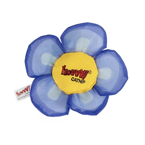 Yeowww! Daisy's Flower Top, organisches Gänseblümchen-förmiges Crinkle-Katzenminze-Spielzeug, langlebig und sicher, für Indoor- und Outdoor-Katzen, Blau, 14 cm Yeowww! Daisy's Flower Top, organisches Gänseblümchen-förmiges Crinkle-Katzenminze-Spielzeug, langlebig und sicher, für Indoor- und Outdoor-Katzen, Blau, 14 cm von Yeowww