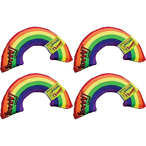 Yeowww! 100% Bio DuckyWorld Katzenminze Blatt & Blüte Katzenspielzeug Regenbogen 4 Pack von YEOWWW