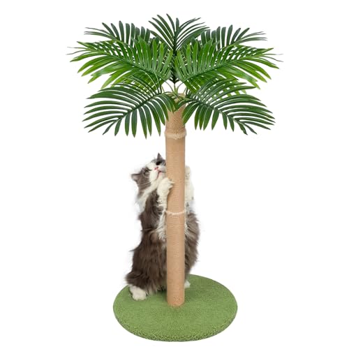 Yepdin Kratzbaum mit Sisalseil, 100,1 cm hoch, Katzenbaum für Indoor-Katzen, große erwachsene Katzenkratzbaum, niedliches Kätzchen, Kratzbäume in Palme von Yepdin