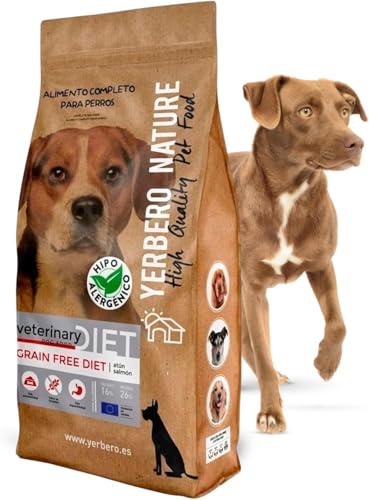 Yerbero Nature Hundefutter Grain Free Veterinary Diet Thunfisch und Lachs, 10 kg, hypoallergen, ohne Getreide, Thunfisch/Lachs, hohe Verdaulichkeit mit Probiotika, Mineralstoffen, Omega3 Yerbero Nature Hundefutter Grain Free Veterinary Diet Thunfisch und Lachs, 10 kg, hypoallergen, ohne Getreide, Thunfisch/Lachs, hohe Verdaulichkeit mit Probiotika, Mineralstoffen, Omega3 von YERBERO