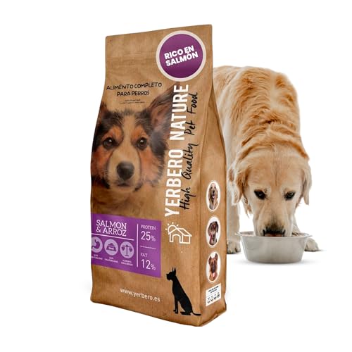 Yerbero Nature Premium Hundefutter Lachs und Reis, 10 kg von YERBERO