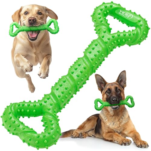 Haltbares Hundespielzeug für mittelgroße und große Hunde - 33 cm, grün - Kauspielzeug aus für Zerrspiele - Knochen-Spielzeug für starke Kauer mit Noppen-Design für Welpenzahnen - von Yes4Quality Haltbares Hundespielzeug für mittelgroße und große Hunde - 33 cm, grün - Kauspielzeug aus für Zerrspiele - Knochen-Spielzeug für starke Kauer mit Noppen-Design für Welpenzahnen - von Yes4Quality von YES4QUALITY