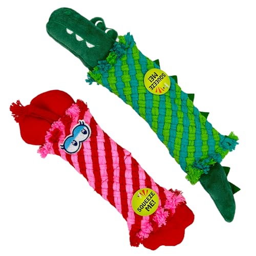 YESWOOD! Quietschendes Cocodie-Seil-Spielzeug für Hunde, niedlich, gefüllter Hummer für aggressive Schauer, Welpen, robust, interaktives Zerren, Krieg, Apportieren, Kauspielzeug zum Zahnen, kleine von YESWOOD!