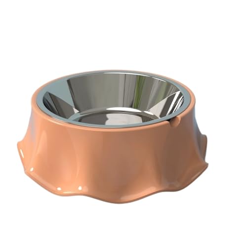 1 x Futternapf für Katzen, geneigter Futternapf für Kätzchen, Welpen, Edelstahl, für Katzen, Trinknapf für Haustiere, Hunde, Katzen (Rosa) von YETONADO