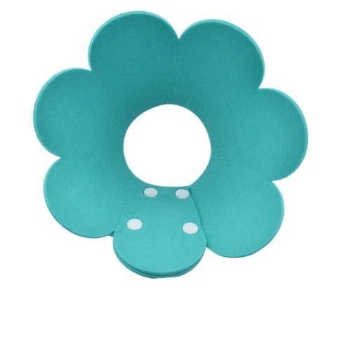 Elisabethanische Katzen-Genesungshalsband in Blumenform, Wundheilung, Schutzkegel für Kätzchen, Welpen, Haustierbedarf (Blau, M 22 cm) von YETONADO