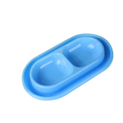 Futternapf für Katzen, Futternapf, flach, für Reis, Feralstation, PP-Futterstation, Kunststoff, für Hunde, blau, 37 x 20 x 4 cm von YETONADO