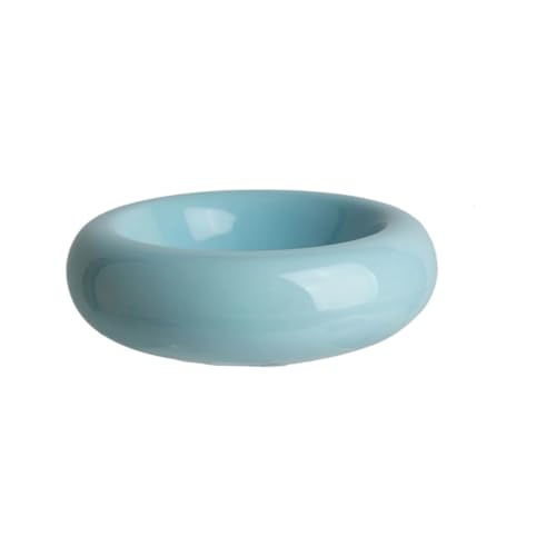 Keramik-Napf für Katzen, Futternapf, Kippschutz, Trinkwasser, Snack-Behälter (blau) von YETONADO