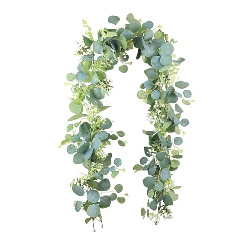 Eukalyptus Girlande, 1.8 M Eukalyptus Deko, Blumen Girlande, Vogelspielzeug, Plattformspielzeug Eukalyptus Girlande, 1.8 M Eukalyptus Deko, Blumen Girlande, Vogelspielzeug, Plattformspielzeug von YEWCEP
