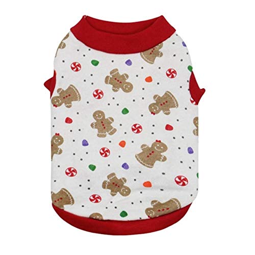 YEZINB Haustier-Hund kleidet Weihnachtskostüm-Nette Karikatur-Kleidung für kleines Hundetuch-Kostüm-Kleid-Weihnachtskleid, Y, L von YEZINB