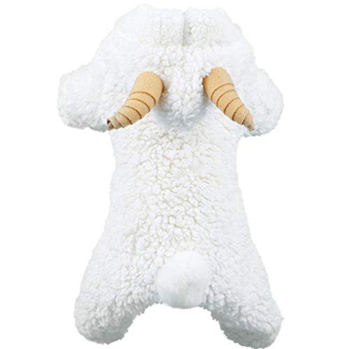 YEZINB Hundekostüm Volltonfarbe Mops Hundekleidung Cosplay Hirsch Schäferhund französische Bulldogge Weihnachten Welpen Mantel, Schaf, S YEZINB Hundekostüm Volltonfarbe Mops Hundekleidung Cosplay Hirsch Schäferhund französische Bulldogge Weihnachten Welpen Mantel, Schaf, S von YEZINB