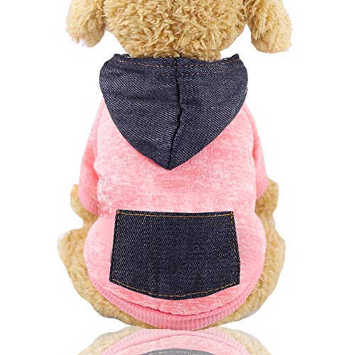 YEZINB Winter warme Hundekleidung verdicken Haustier Hund Jacke Mantel Welpe schöne Kleidung Hoodies für kleine mittlere Hunde Outfit, 2, M von YEZINB