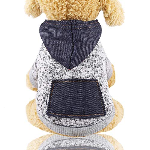 YEZINB Winter warme Hundekleidung verdicken Haustier Hund Jacke Mantel Welpe schöne Kleidung Hoodies für kleine mittlere Hunde Outfit, 3, XL von YEZINB