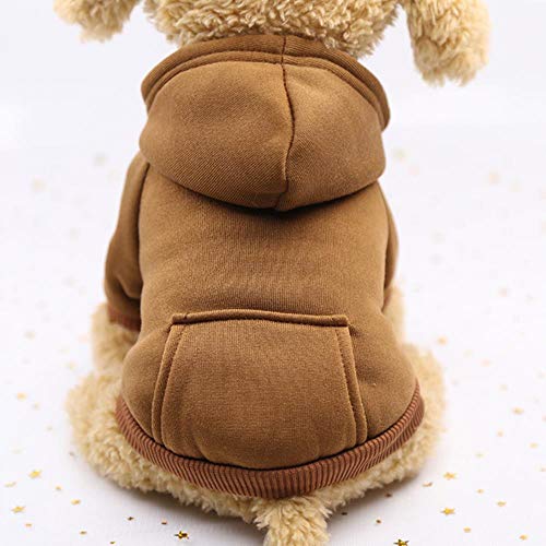 YEZINB Winter warme Hundekleidung verdicken Haustier Hund Jacke Mantel Welpe schöne Kleidung Hoodies für kleine mittlere Hunde Outfit, 6, S von YEZINB