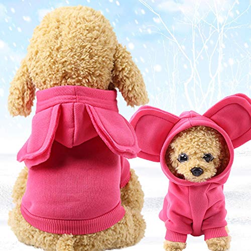 YEZINB Winter warme Hundekleidung verdicken Haustier Hund Jacke Mantel Welpe schöne Kleidung Hoodies für kleine mittlere Hunde Outfit, 9, S von YEZINB