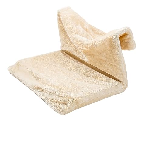 Katze Hängematte Fenster Abnehmbares Plüsch-Katzenfenster-Hängemattenbett, Katzen-Fenstersitz-Hängematte, Platzsparendes Haustier-Kitty-Hängebett, Ruhesitz, Heimtierbedarf(Beige) von YFDGD