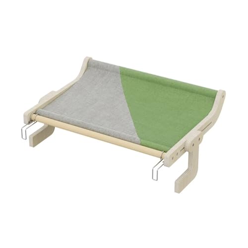 Katze Hängematte Fenster Einlagige Hängematte for Katzen, Platzsparendes Katzen-Haustierbedarf, Bequemes Bett(Gray Green) von YFDGD