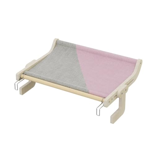 Katze Hängematte Fenster Einlagige Hängematte for Katzen, Platzsparendes Katzen-Haustierbedarf, Bequemes Bett(Gray pink) von YFDGD