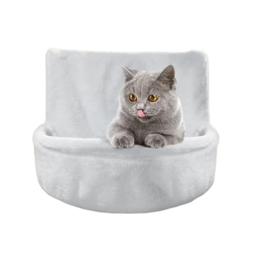 Katze Hängematte Fenster Faltbares Katzenbett, Gemütliches Heizkörperbett, Stuhllehne, Katzenhängematte, Schlafsackgeländer Mit Metallbettrahmennest for Wärmekomfort(Gray) von YFDGD
