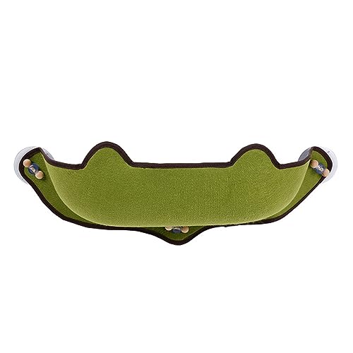 Katze Hängematte Fenster Fensterbank-Hängematte for Haustiere, Eva-Filztuch, Nest Mit Saugnapf, Sonnenwand, Bett, Glas, Hängende Katze(Green) von YFDGD