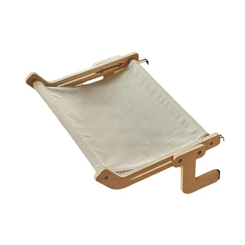 Katze Hängematte Fenster Fenstermatten-Hängebett, Leicht Waschbarer Stoff, 40 Pfund, Holzmontage, Hängematten-Hängebett for Haustierbedarf(B) von YFDGD