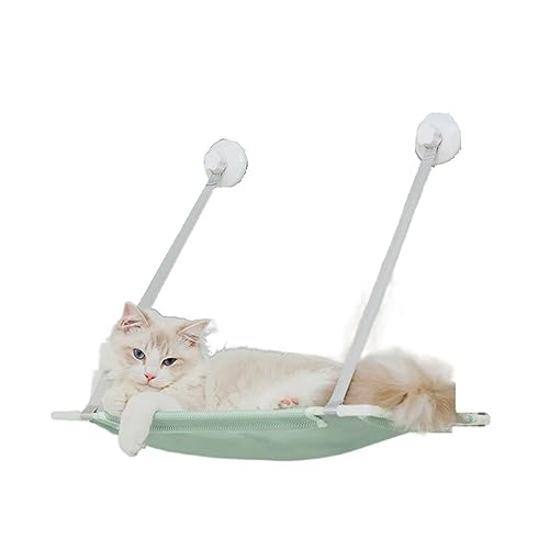 Katze Hängematte Fenster Hängende Katzenhängematte, Glasfenster, Saugnapf, Katzenbett, Atmungsaktives Katzenklo, Haustiere, Die Etwa 10 Kg Tragen Können, Katzenhaus Im Freien(Green-1) von YFDGD