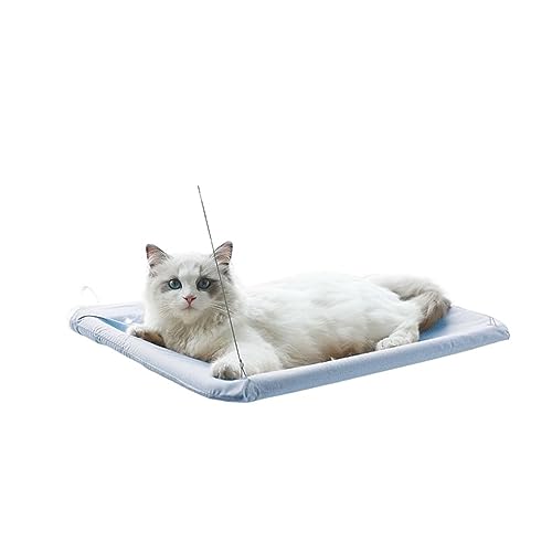 Katze Hängematte Fenster Hängendes Katzenbett, Haustier-Katzenhängematte, Luft-Katzenbett, Haus, Kätzchen, Klettergerüst, Sonniger Fenstersitz, Nest, Lager 20 Kg, Haustierzubehör(Blue) von YFDGD