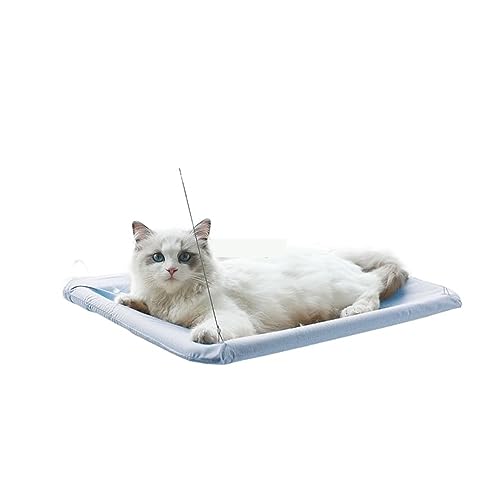 Katze Hängematte Fenster Hängendes Katzenbett, Haustier-Katzenhängematte, Luft-Katzenbett, Haus, Kätzchen, Klettergerüst, Sonniger Fenstersitz, Nest, Lager 20 Kg, Haustierzubehör(Blue) von YFDGD