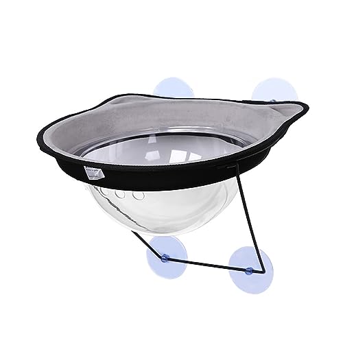 Katze Hängematte Fenster Haustier Katze Hängen Bett Fenster Montiert Hängematte Super Saugnapf Wand Liege Weiche Warme Sitz for Kleine Tiere Klettern Sonnenbaden(Gray) von YFDGD