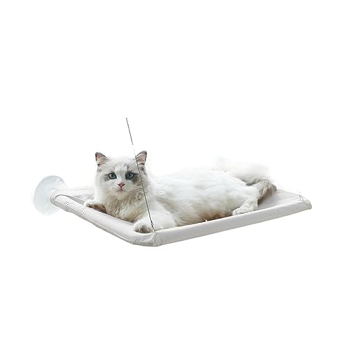 Katze Hängematte Fenster Haustier-Katzen-Hängematte, Hängendes Katzenbett, Lager 20 Kg, Komfortables Kätzchen-Klettergerüst, Katze, Sonniger Fenstersitz, Katzenbett-Zubehör(Orange) von YFDGD