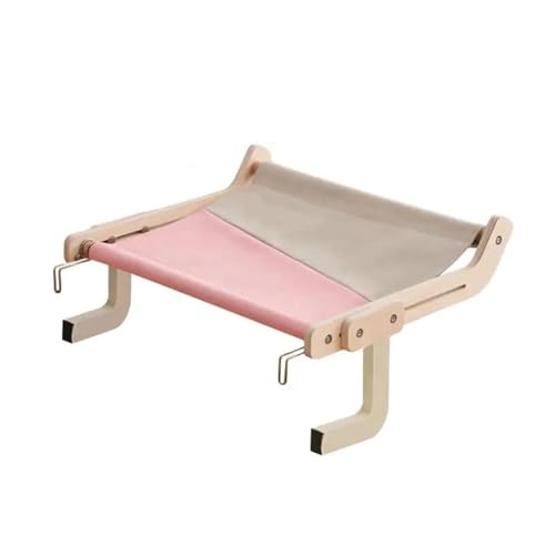 Katze Hängematte Fenster Haustierkatzen-Hängematte, Abnehmbar, Leicht Zu Reinigen, Geeignet for Kleine Katzen, Hunde, Bettkopf, Balkon, Holzfensterrahmen, Katzennestbett(Pink) von YFDGD