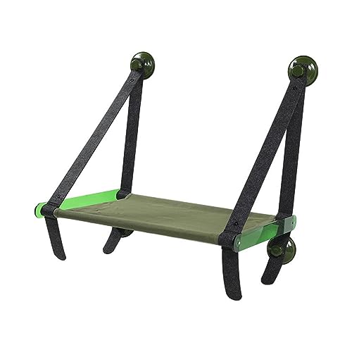 Katze Hängematte Fenster Katze Hängematte Haustier Sommer Hängematte Fenster Bett Hause Bett Wohnzimmer Saugnapf Wand Hängen Haustier Mesh Atmungsaktive Hängematte Bett(Green) von YFDGD