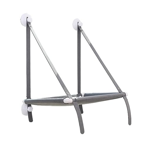 Katze Hängematte Fenster Katze Regale Schlafen Hängematte Fenster Katzen Holz Hängen Mit Ständer Dropshipping Faltbare Bett Saug Holz Liefert Haustier Produkte(Gray) von YFDGD