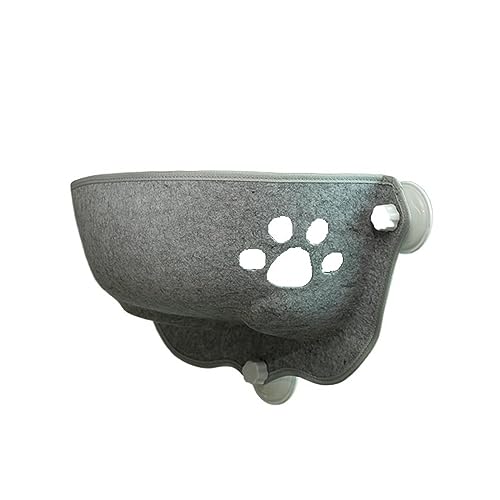Katze Hängematte Fenster Katzen-Fenster-Hängematte Mit Kissen, Haustier-Kätzchen, Hängendes Schlafbett Mit Starken Saugnäpfen, Haustier-Katzen(Light Gray) von YFDGD