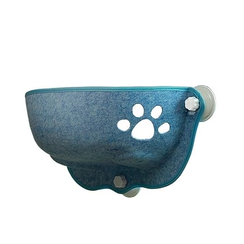 Katze Hängematte Fenster Katzen-Fenster-Hängematte Mit Kissen, Haustier-Kätzchen, Hängendes Schlafbett Mit Starken Saugnäpfen, Haustier-Katzen(Sky Blue) von YFDGD