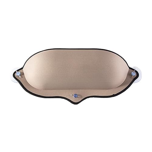 Katze Hängematte Fenster Katzen-Hängebett-Hängematte Mit Saugnapf, Fenstermontage, Katzenbett-Liege, Weiches Kissen, Sonnenregal, Sitz for Kleine Haustiere(Gray) von YFDGD