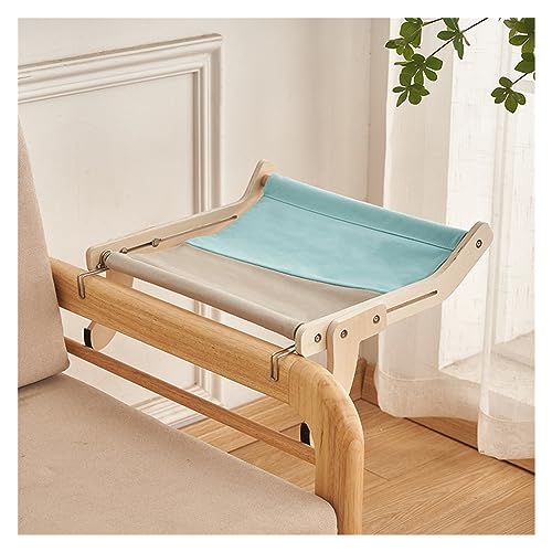 Katze Hängematte Fenster Katzenbett-Hängematte, Hängendes Haustierkissen, Fenster, Balkon, Sofa, Holz, Waschbar, Abnehmbare Haustiermatte, Zubehör for Katzen(B-Grayish Blue) von YFDGD