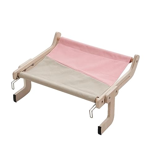 Katze Hängematte Fenster Katzenbett-Hängematte, Hängendes Haustierkissen, Fenster, Balkon, Sofa, Holz, Waschbar, Abnehmbare Haustiermatte, Zubehör for Katzen(B-Pink Purple) von YFDGD