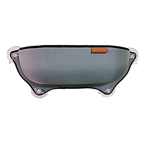 Katze Hängematte Fenster Katzenfenster-Hängematte Mit Starken Saugnäpfen, Haustier-Kitty-Hängematte, Bequemes Schlafbett, Aufbewahrung for Haustier, Warmer Frettchenkäfig(Gray with mat) von YFDGD