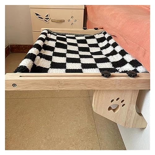 Katze Hängematte Fenster Katzenhängebett Aus Massivholz for Balkonfenster, Katzenhängematte, Katzennest, Katzenbett, Tragend 15 Kg, Katzennest for Das Wohnzimmer(6) von YFDGD