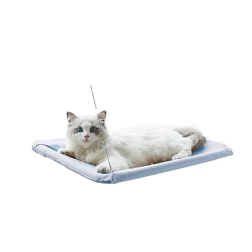 Katze Hängematte Fenster Katzenhängematte, 360° Sonniger Sitz, Platzsparende Katzenbetten for Katzen Im Innenbereich, Hängegestell, Schlafschaukel-Zubehör(Blue) von YFDGD